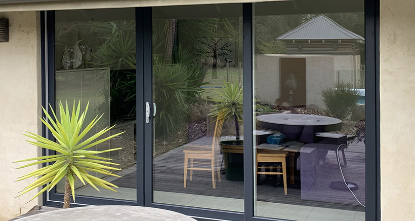 Stacker Sliding door#White inside and Antracite Grey outside colour#Replacement#Wallington 820×440