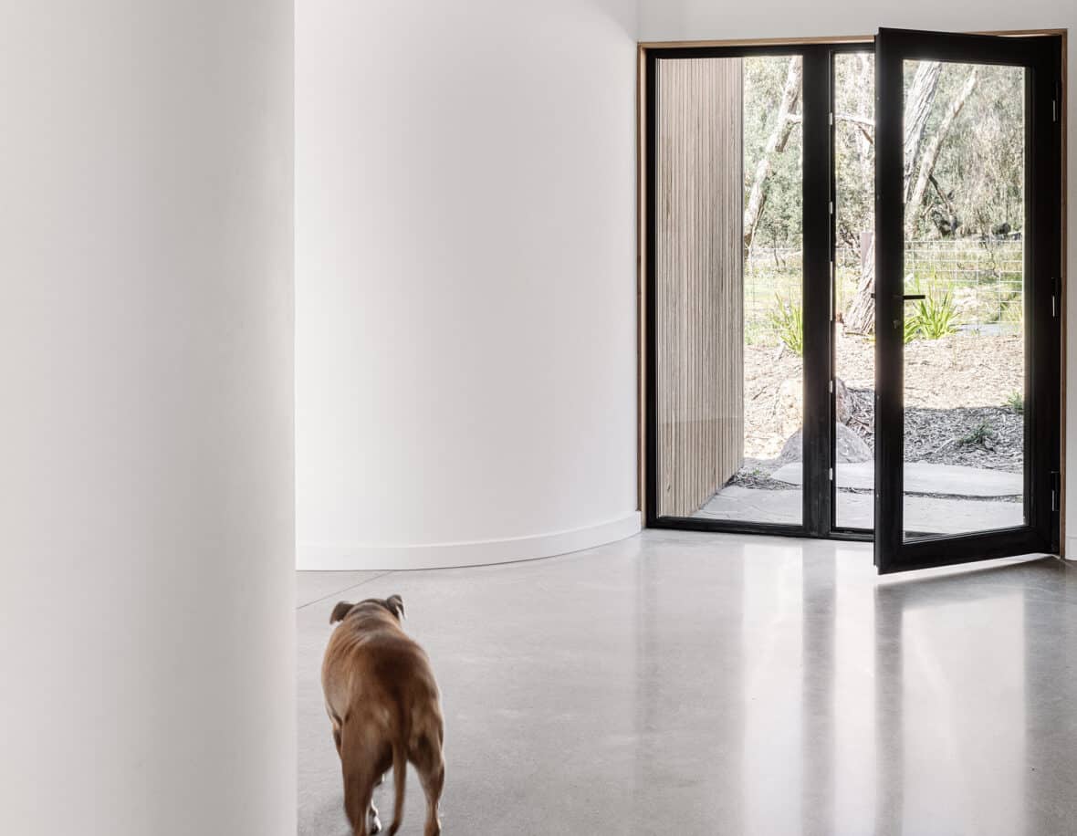 Taungurung Passive House Smooth Black Entry Door